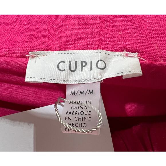 CUPIO WOMENS SIZE MEDIUM RUFFLE TIERED LINED MAXI SKIRT BRIGHT ROSE PINK NEW - Picture 5 of 11